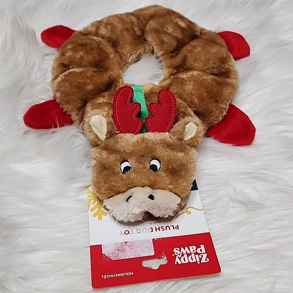 Zippy Paws Reindeer Squeeker Dog Toy New with Tags